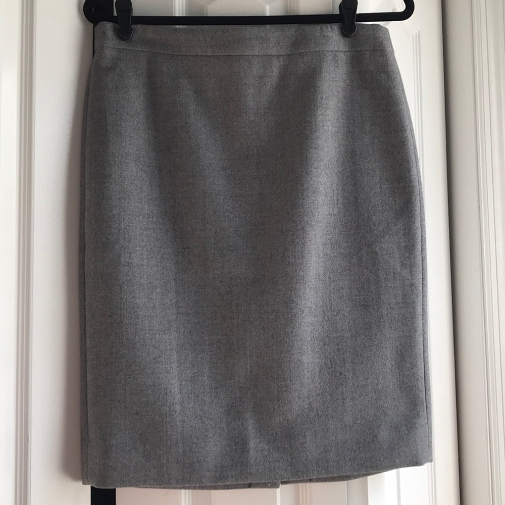 J Crew Factory - gray wool no.2 pencil skirt